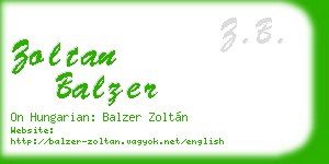zoltan balzer business card